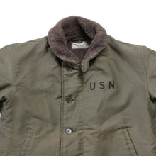 Load image into Gallery viewer, 1950&#39;s &quot;USN&quot; N-1 DECK JACKET WITH STENCIL (36) MINT CONDITION
