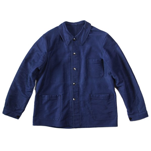 1940's〜 FRENCH BLUE MOLESKIN WORK JACKET (LARGE) MINT CONDITION