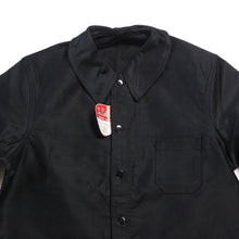 Load image into Gallery viewer, NOS 1950&#39;s &quot;LABOUREUR&quot; BLACK MOLESKIN FRENCH WORK JACKET (50)
