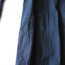 画像をギャラリービューアに読み込む, 〜1940&#39;s INDIGO COTTON FRENCH WORK COAT (MEDIUM)
