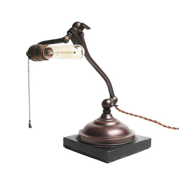 ANTIQUE COPPER BRASS ADJUSTABLE INDUSTRIAL DESK LAMP