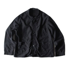 画像をギャラリービューアに読み込む, 1950&#39;s FRENCH BLACK MOLESKIN WORK JACKET (LARGE) MINT CONDITION
