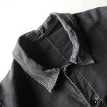 Load image into Gallery viewer, ~ 1950&#39;s BLACK MOLESKIN FADED JACKET (MEDIUM)
