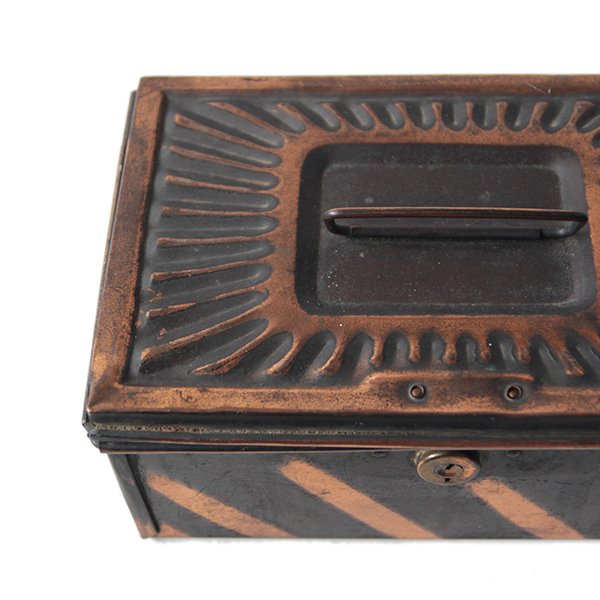 ANTIQUE JAPANNED METAL STRONG BOX – BURMA-SHAVE