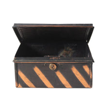 Load image into Gallery viewer, ANTIQUE JAPANNED METAL STRONG BOX
