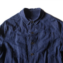 Load image into Gallery viewer, ~ 1940&#39;s &quot;AUMOLINEL&quot; FRENCH WORK INDIGO METIS JACKET (LARGE)
