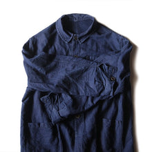 Load image into Gallery viewer, ~ 1940&#39;s &quot;AUMOLINEL&quot; FRENCH WORK INDIGO METIS JACKET (LARGE)
