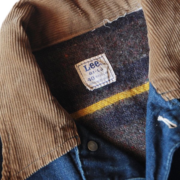 ジャケット・アウター 80s Lee 81-LJ Denim Chore Coat Lee 60'S 81-LJ Blanket Lined Denim Chore Jacket SIZE/40 60