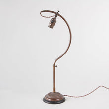 Load image into Gallery viewer, ANTIQUE &quot;FARIES&quot; BRASS C-ARM DESK LAMP
