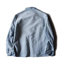 画像をギャラリービューアに読み込む, 1950&#39;s &quot;LE MONT ST MICHEL&quot; FADED BLUE MOLESKIN JACKET (LARGE)
