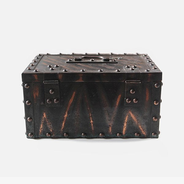 ANTIQUE JAPANNED STRONG BOX WITH KEY – BURMA-SHAVE
