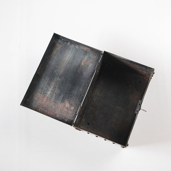 ANTIQUE JAPANNED STRONG BOX WITH KEY – BURMA-SHAVE