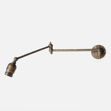 Load image into Gallery viewer, ANTIQUE BRASS WALL MOUNT SWING ARM LAMP
