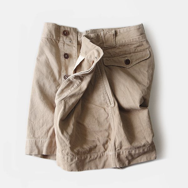 1950's FRENCH ARMY MILITARY CHINO SHORTS (W31)