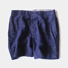 Load image into Gallery viewer, 1940&#39;s FRENCH INDIGO LINEN SHORTS (W34)
