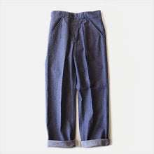 Load image into Gallery viewer, NOS AUTHENTIC FRENCH NAVY DENIM PANTS (W30)
