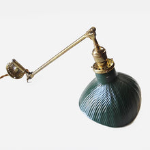 Load image into Gallery viewer, C.EARLY 1900&#39;s FARIES SWING ARM LAMP WITH MERCURY GLASS SHADE

