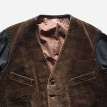 画像をギャラリービューアに読み込む, 1930&#39;s FRENCH WORK CORDUROY WAISTCOAT GOOD CONDITION
