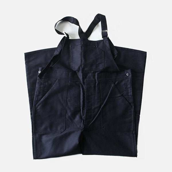 N.O.S FRENCH WORK BLACK MOLESKIN LOW BACK STYLE OVERALL (W43)