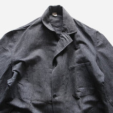 Load image into Gallery viewer, NOS 1950&#39;s FRENCH BLACK COVERT WORK COAT (X-LARGE)
