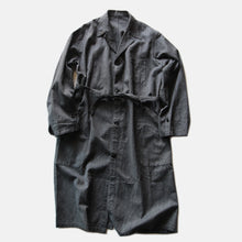 画像をギャラリービューアに読み込む, 1950&#39;s French Work Black Chambray Coat (Large)
