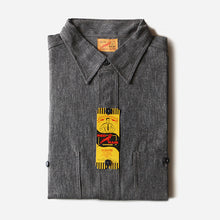 画像をギャラリービューアに読み込む, N.O.S ～1950&#39;s &quot;RED RAM&quot; BLACK CHAMBRAY WORK SHIRT (MEDIUM)
