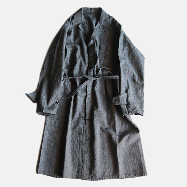 1950's FRENCH WORK BLACK CHAMBRAY COAT (LARGE) MINT CONDITION