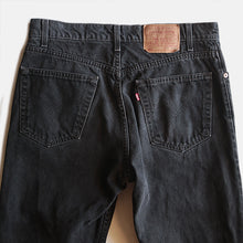 Load image into Gallery viewer, 1990&#39;s &quot;LEVI&#39;S&quot; 505 CUTOFF BLACK DENIM (W34)
