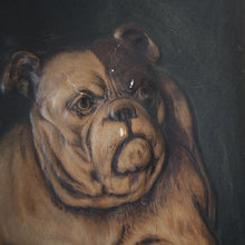 Load image into Gallery viewer, ANTIQUE BULLDOG BUMPY PAINTING FROM 1900&#39;s
