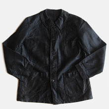Load image into Gallery viewer, ONE WASH 1950&#39;s FRENCH WORK BLACK MOLESKIN JACKET (LARGE)
