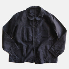 Load image into Gallery viewer, One Wash 1950&#39;s French Work Black Moleskin Jacket (Large 50-52)
