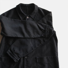 Load image into Gallery viewer, 1940&#39;s &quot;Adlphe Lafont&quot; Black Moleskin Work Jacket (Large)
