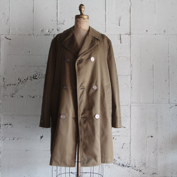 1960's DOUBLE BREASTED BOATSWAIN TWILL COAT (38 MEDIUM) MINT