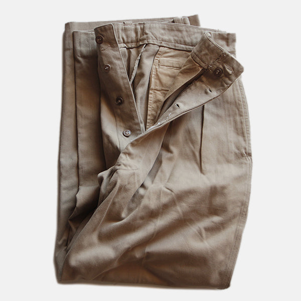 1950's FRENCH ARMY M-52 CHINO TROUSER (W34.5×L30)