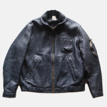 画像をギャラリービューアに読み込む, 1960&#39;s FRENCH AIR FORCE LEATHER JACKET (MEDIUM)
