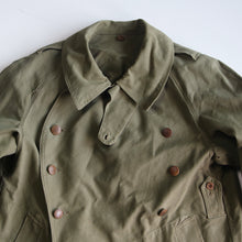 画像をギャラリービューアに読み込む, 1930&#39;s FRENCH ARMY M-38 MOTOR CYCLE COAT (SIZE 1) MINT CONDITION
