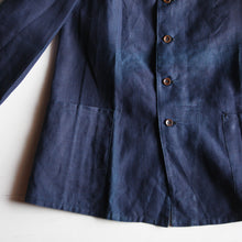 Load image into Gallery viewer, N.O.S 1920&#39;s～ &quot;FRENCH NAVY&quot; INDIGO LINEN CHORE JACKET (48 MEDIUM)
