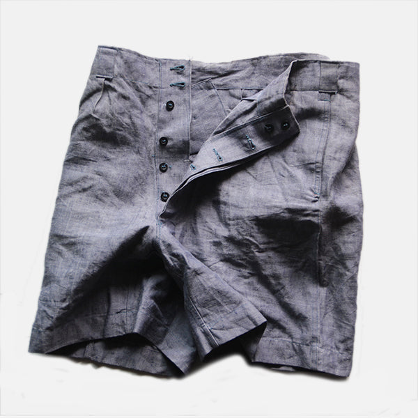 N.O.S ～1960's FRENCH NAVY LINEN SHORTS (W32) – BURMA-SHAVE