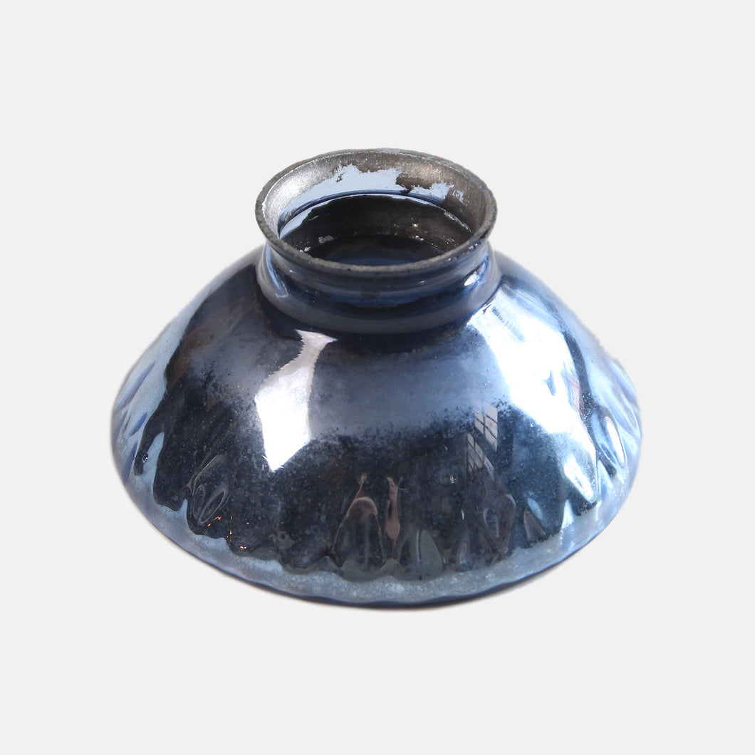 ANTIQUE MERCURY BLUE GLASS SHADE (6 INCH)
