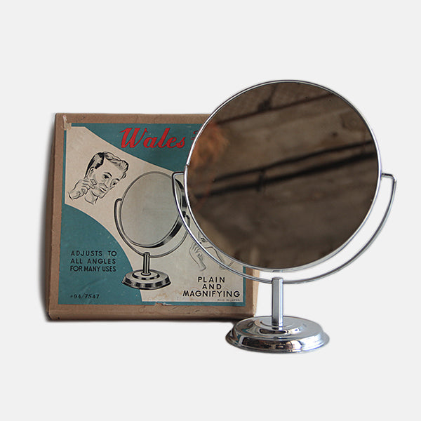 N.O.S VINTAGE MAKE UP TABLE MIRROR WITH BOX