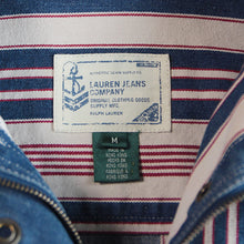 画像をギャラリービューアに読み込む, 1990&#39;s &quot;RALPH LAUREN&quot; RANDOM STRIPE COTTON JACKET (UNISEX)
